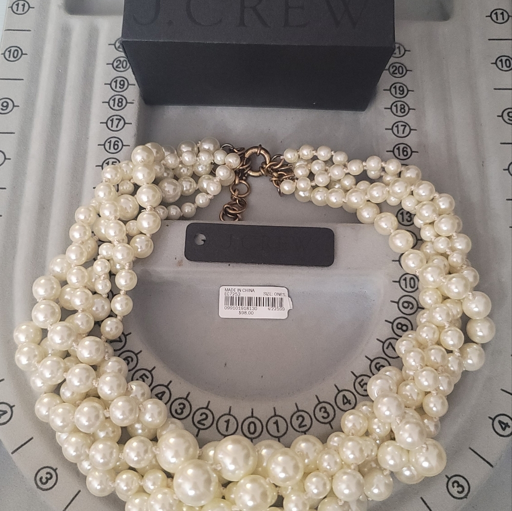 J. Crew Multi-strand Pearl Hammock Necklace